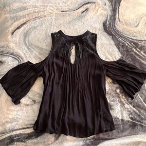 Black off the shoulder top